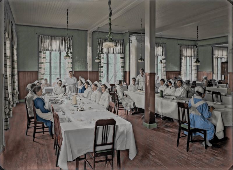 The nurses' dining room at the Kivelä hospital in Helsinki