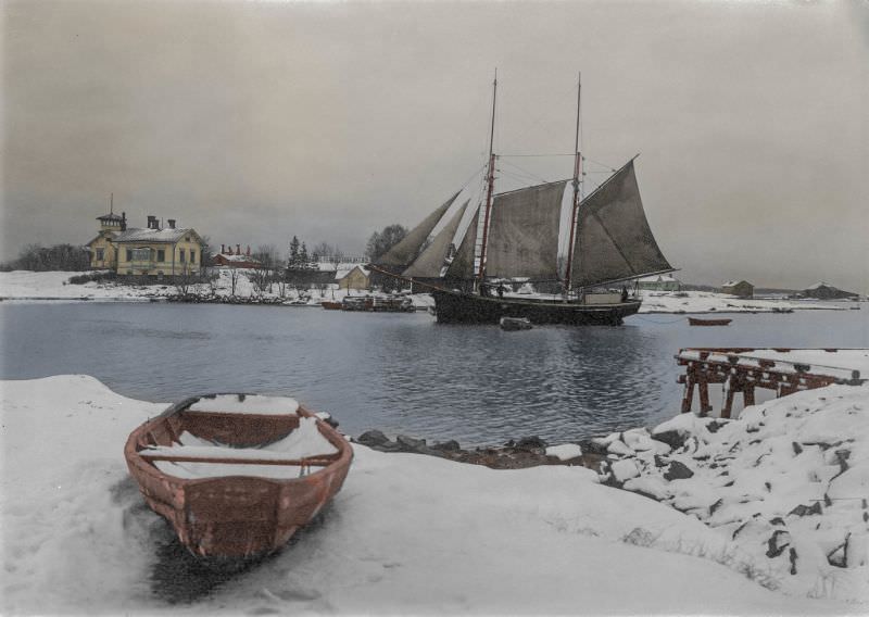 Winter landscape in Helsinki.