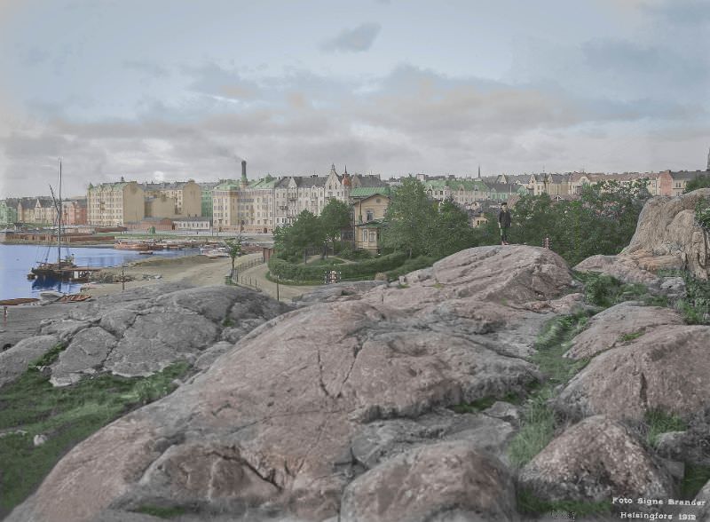 The western part of the Kaivopuisto park in Helsinki in 1910