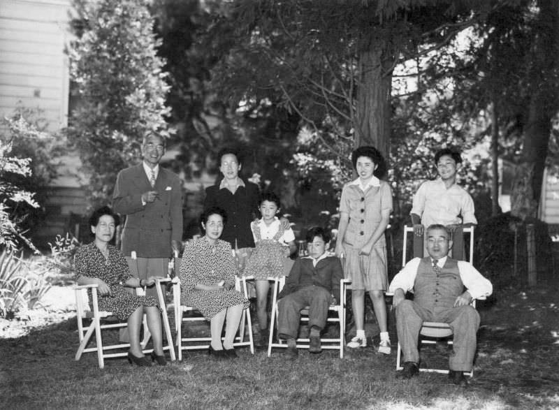 Mr. and Mrs. Toshio Kimura have reopened their large house in San Jose, and have as their guests two other families who are sharing the dwelling pending finding places of their own, 1945.