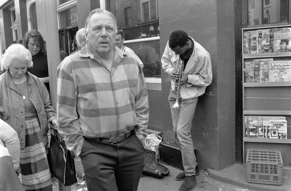Street Musician, Portobello Rd, Notting Hill, Kensington and Chelsea, 1987