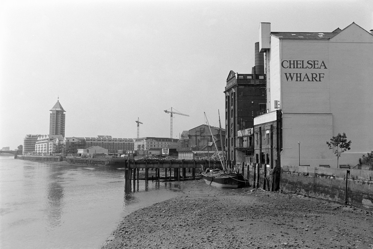 Chelsea Wharf, River Thames, Chelsea, Kensington and Chelsea, 1988