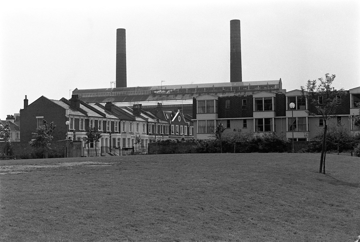 Westfield Park, Tetcott Road, Lots Rd Power Station, Chelsea, Kensington and Chelsea, 1988