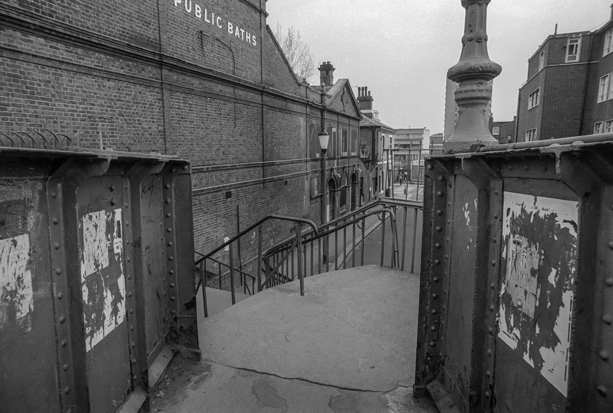 Footbridge and Public Baths, North Kensington, Kensington and Chelsea