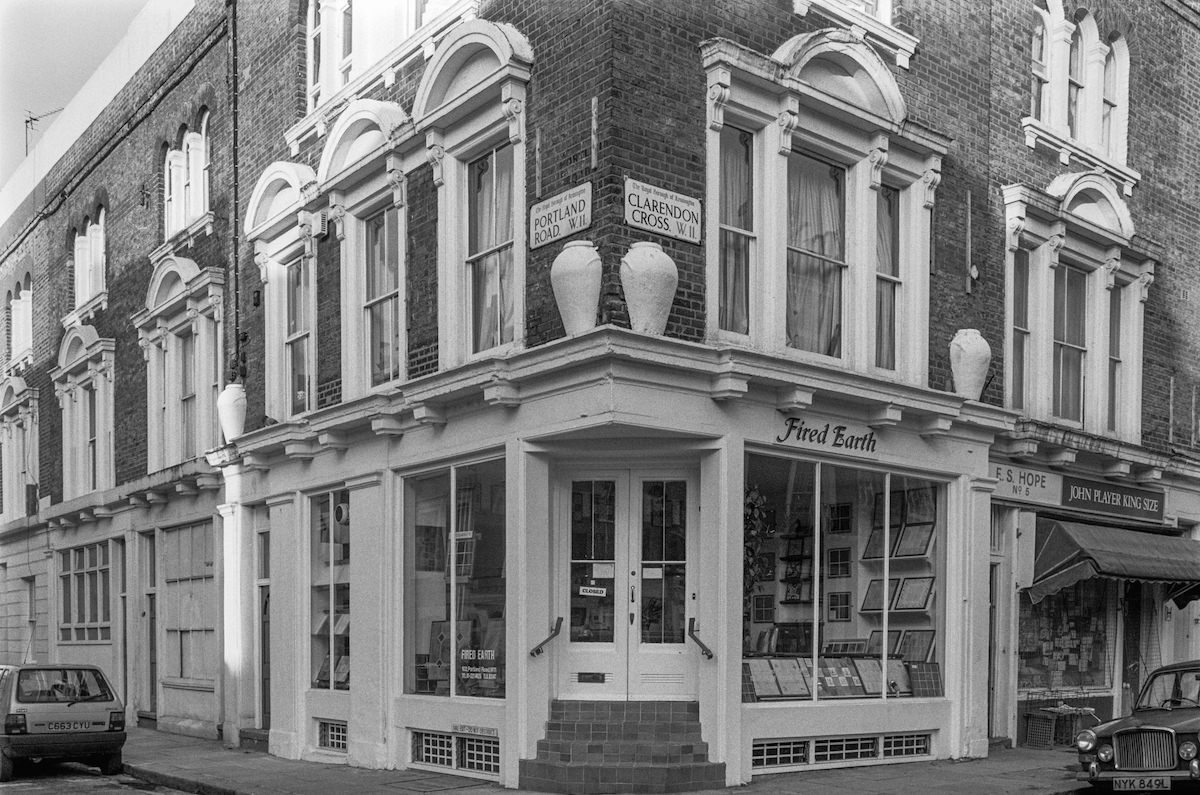 A Shop at Portland Road, Clarendon Cross, Notting Hill, Kensington and Chelsea, 1988