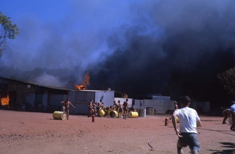 Diversion Dam Worker's Mess Hall Fire, August 1962