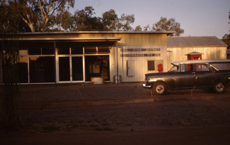 Ord River Co-operative building, this was the first shop & post office in Kunununurra, 1964