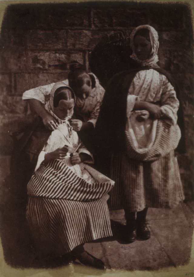Marion Finlay, Mrs Margaret (Dryburgh) Lyall and Mrs Grace (Finlay) Ramsay. Called 'The Letter'