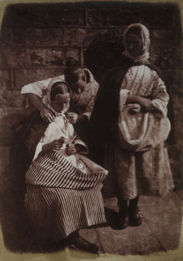 Marion Finlay, Mrs Margaret (Dryburgh) Lyall and Mrs Grace (Finlay) Ramsay. Called 'The Letter'
