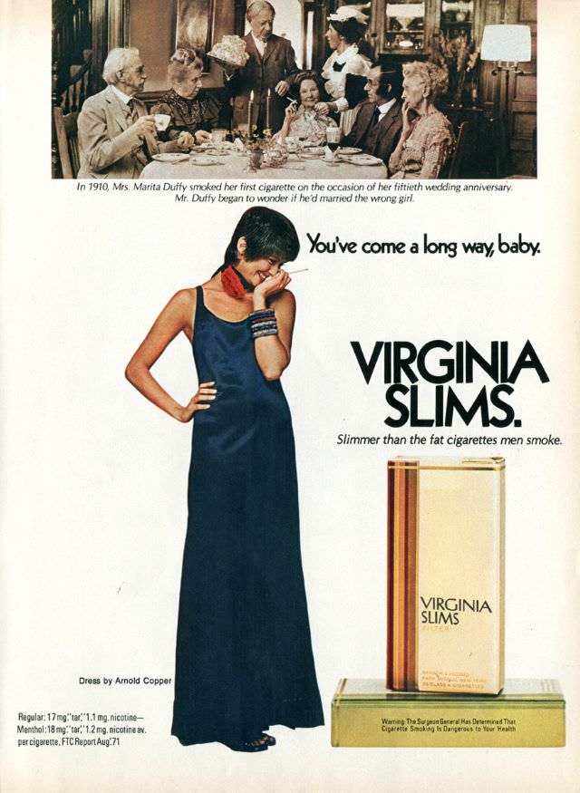You’ve Come A Long Way, Baby: Vintage Virginia Slims Cigarette Ads from the Early 1970s