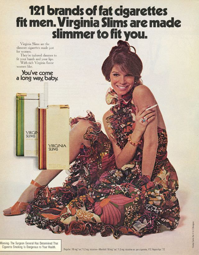 You’ve Come A Long Way, Baby: Vintage Virginia Slims Cigarette Ads from the Early 1970s