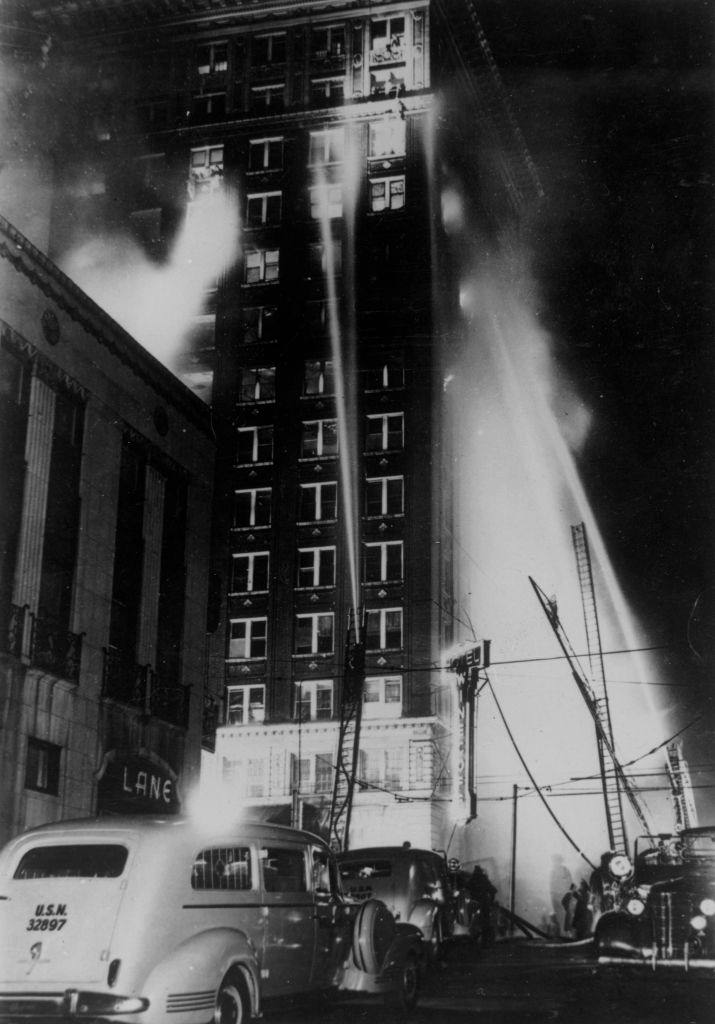 A fire at the Winecoff Hotel.