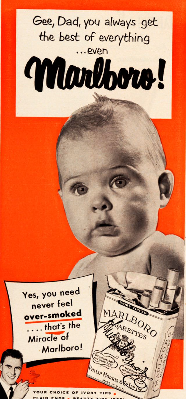 Ridiculous Vintage Cigarette Ads that Depict How Tobacco Companies Used Babies to Sell their Product