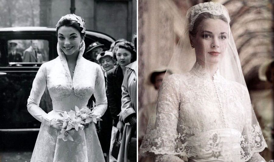 celebrities wedding dresses 1950s