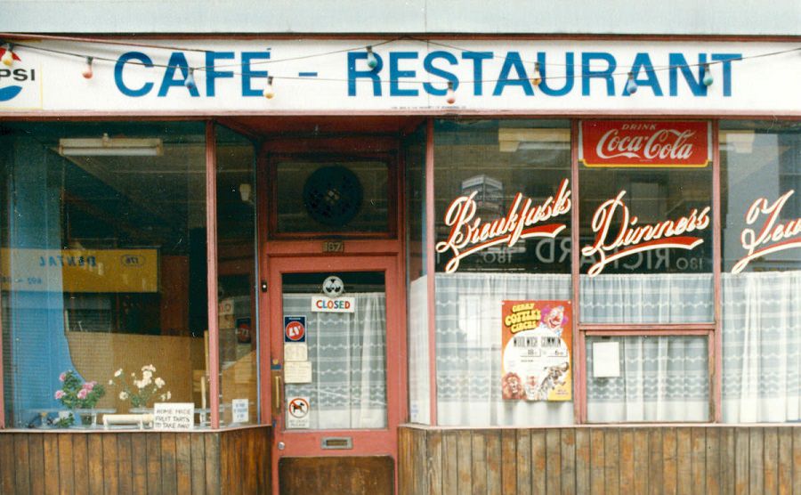 London Cafes 1980s