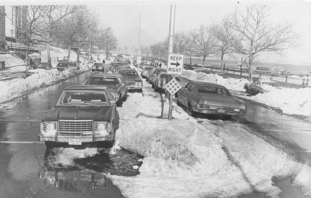 Parking was difficult on Richmond Terrace in front of the 120th Precinct in St. George