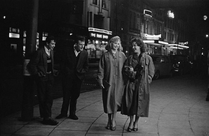 A group of teenagers on their night out, Liverpool, 1957.
