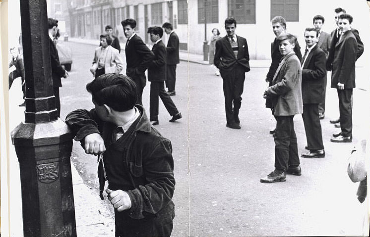 Teddy boys, Princedale Road, 1956