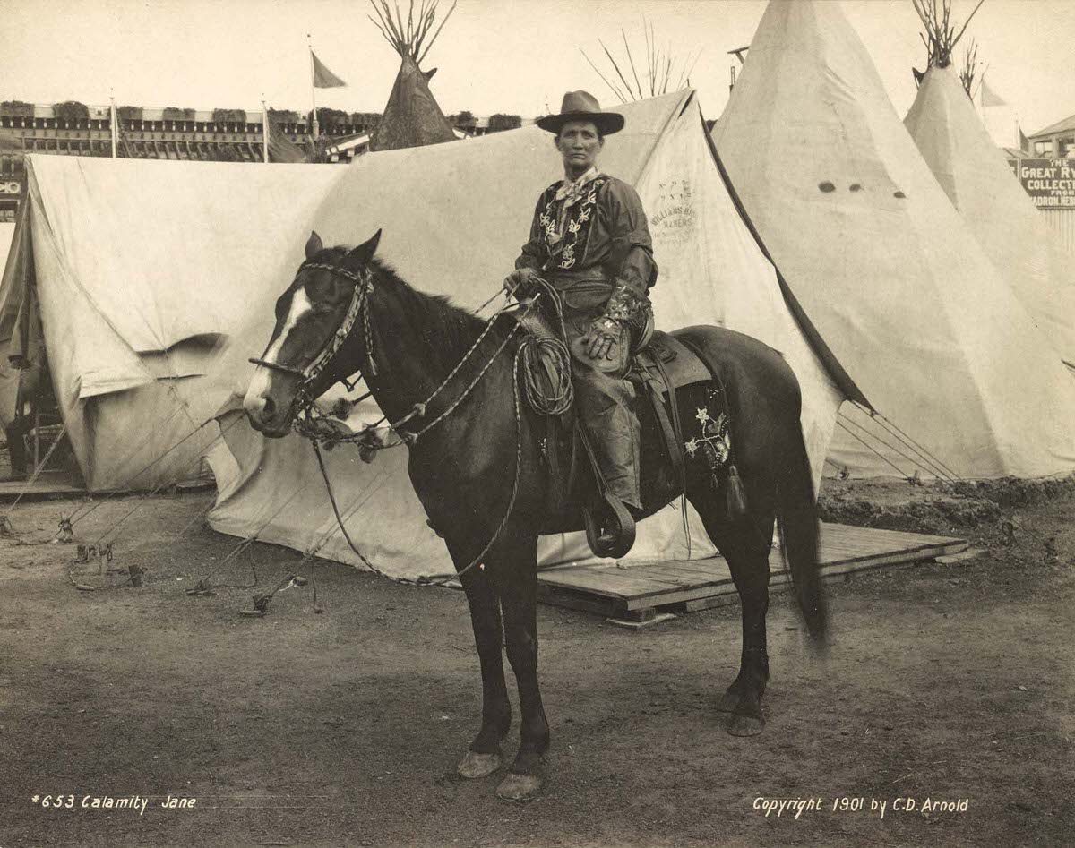 Calamity Jane at the Pan-American Exposition in Buffalo, New York, circa 1901.