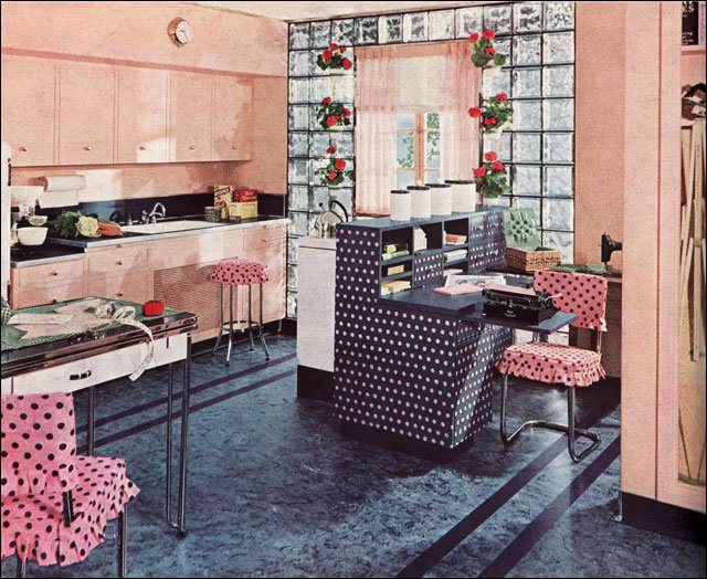 1940 Armstrong Polka Dot Kitchen