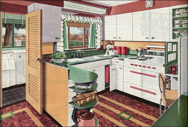 1946 AGA Kitchen Laundry Combination