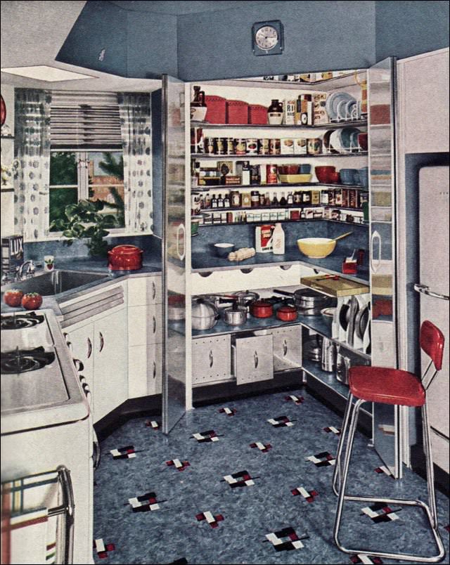 1948 Armstrong Kitchen With Pantry