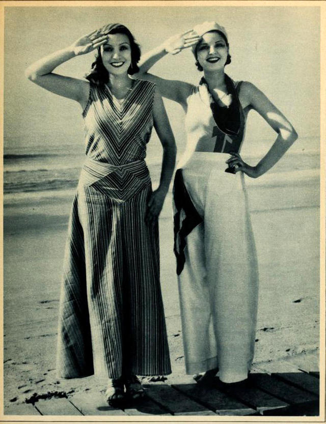 Fabulous Pajama Styles That Women Wore at the Beaches in the 1930s