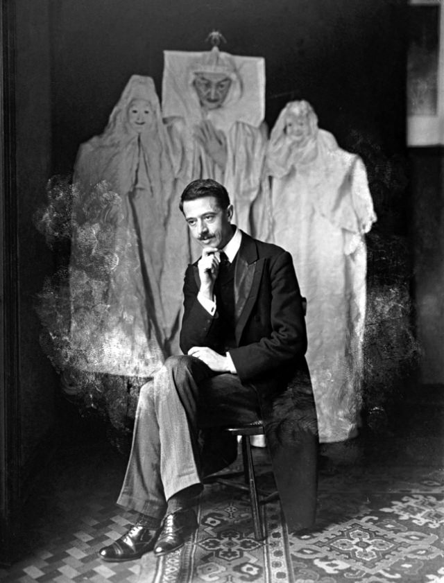 William Marriott with fake materialization spirits.