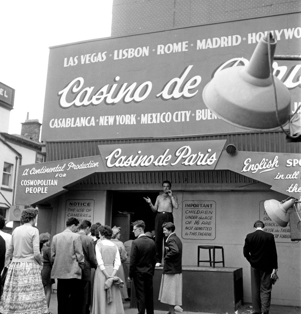 Scenes on the Golden Miles in Blackpool, 1956.