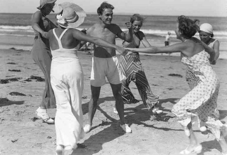 Young people at the beach