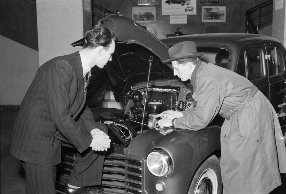 A Vauxhall is being demonstrated by the seller