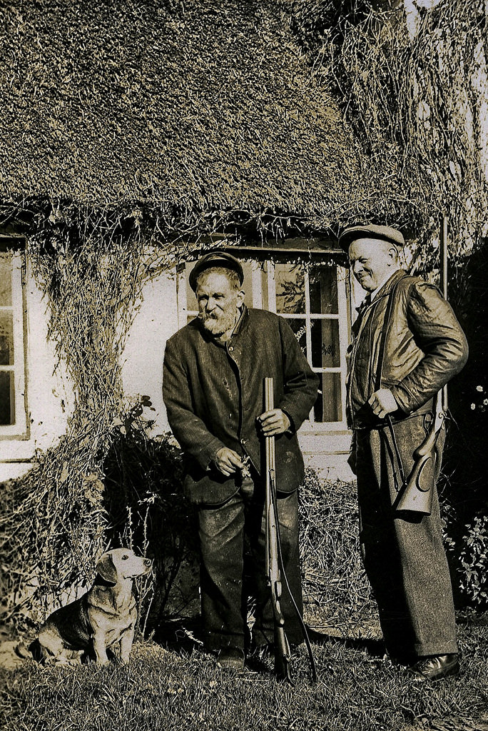 Old men hunters in Denmark in 1937