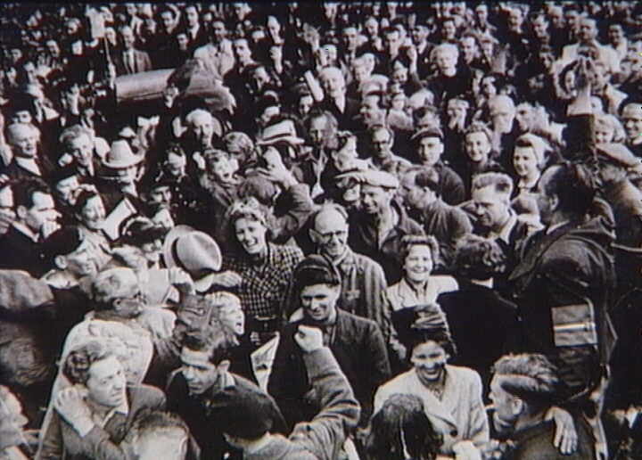 Returning prisoners from the concentration camp Stutthof. Copenhagen, 2nd June 1945