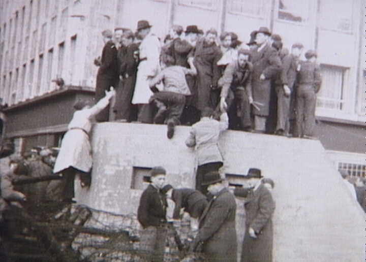 People near the central square. May 1945.