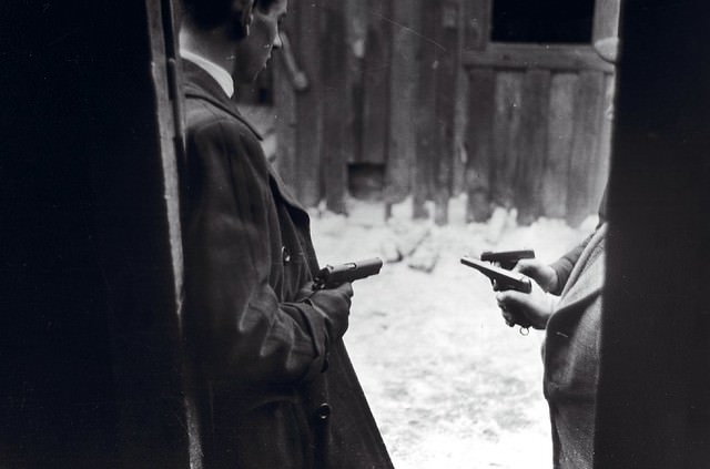 Saboteurs with guns, March 1945