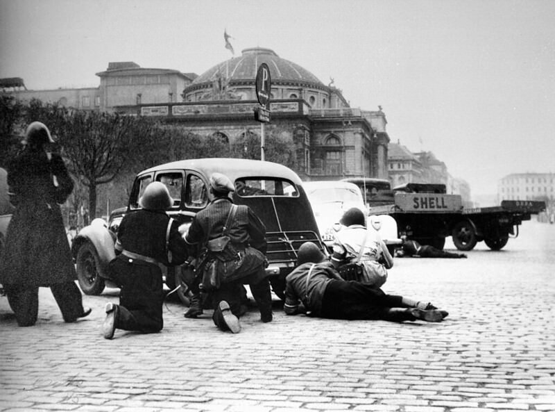 Freedom fighters at Kongens Nytorv in Copenhagen.