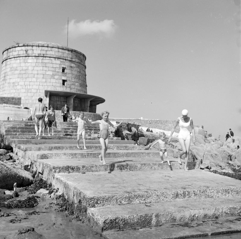 The Martello Tower in Seapoint with the children in fine fettle, 1964
