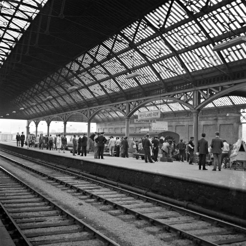 Filming at Westland Row Station, now Pearse Station, in Dublin, June 24, 1960