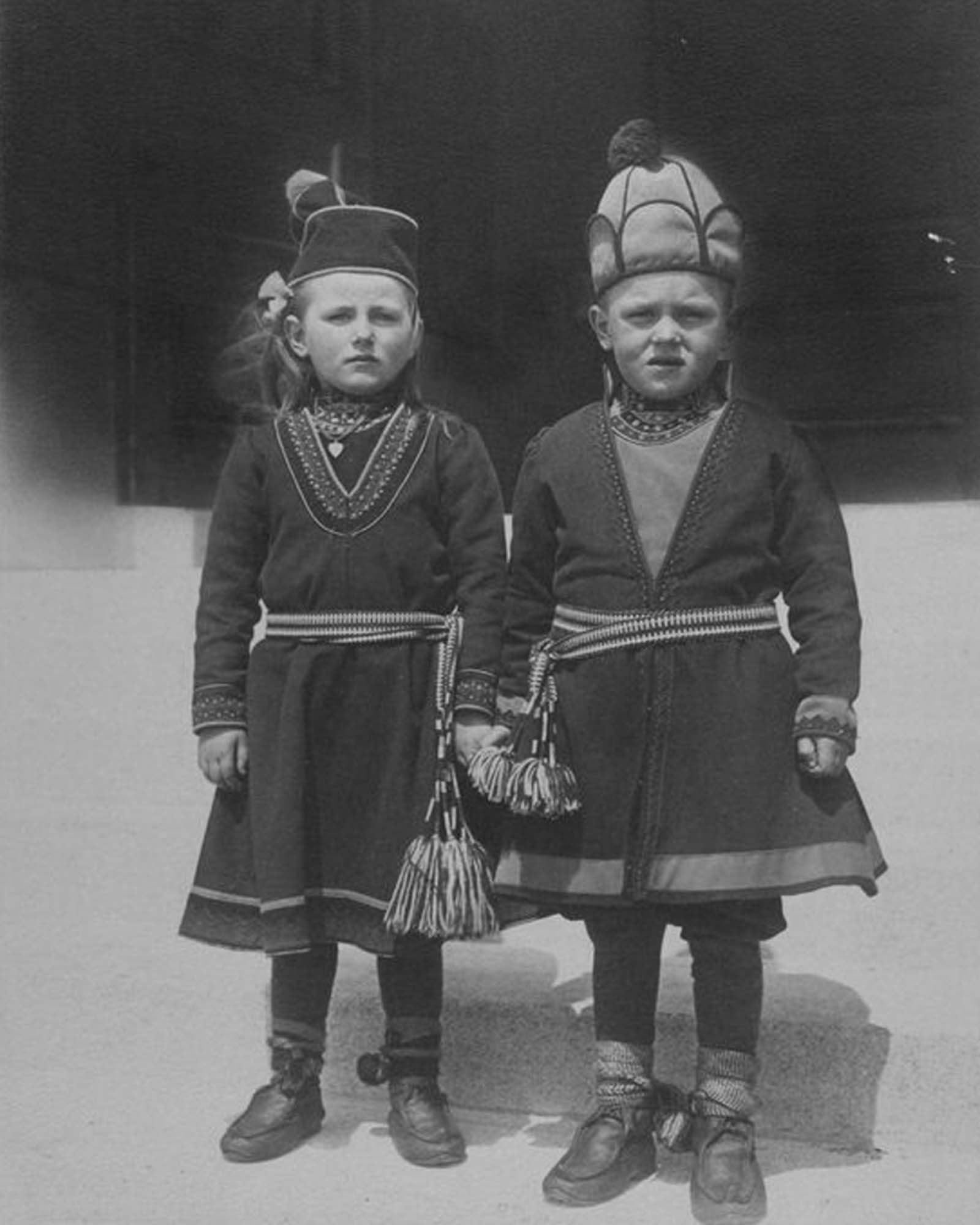 Lapland children, possibly from Sweden.” 1910.