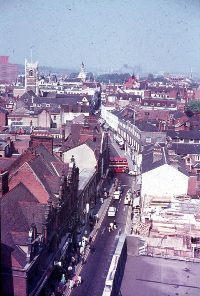 A panoramic view westwards along Carr Street towards Tavern Street taken from the top of the Eastgate Development