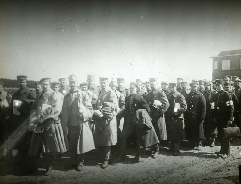 The hospital camp at Hald. Arrival of private prisoners