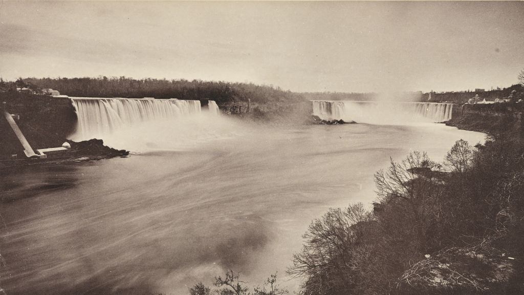 General view of Niagara Falls and Goat Island, 1880s.