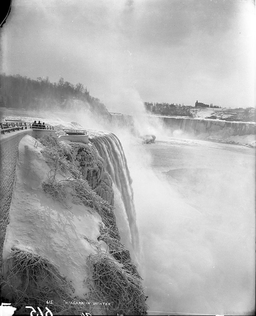 Niagara Falls in winter, New York, 1890s.