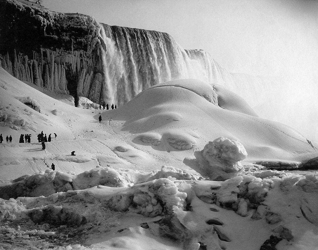 Niagara Falls in winter, 1952.