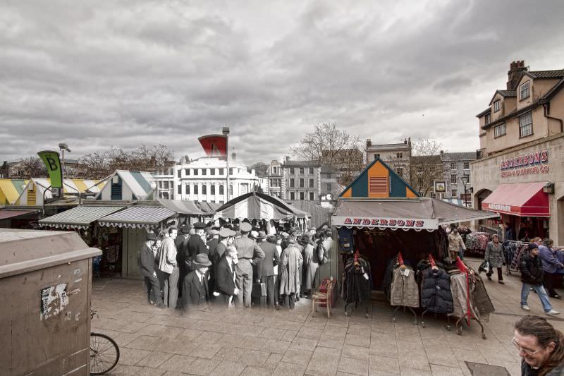 Norwich Market, 1943 and 2012