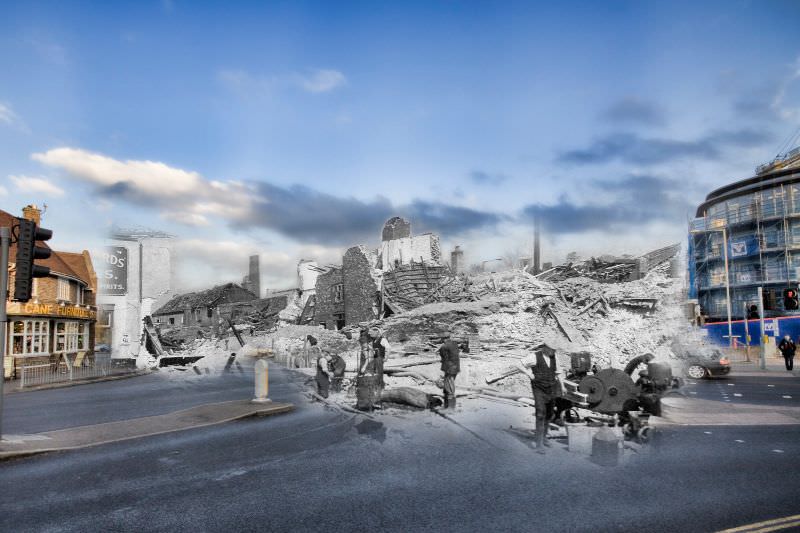 St Benedicts Gate, 1942 and 2011