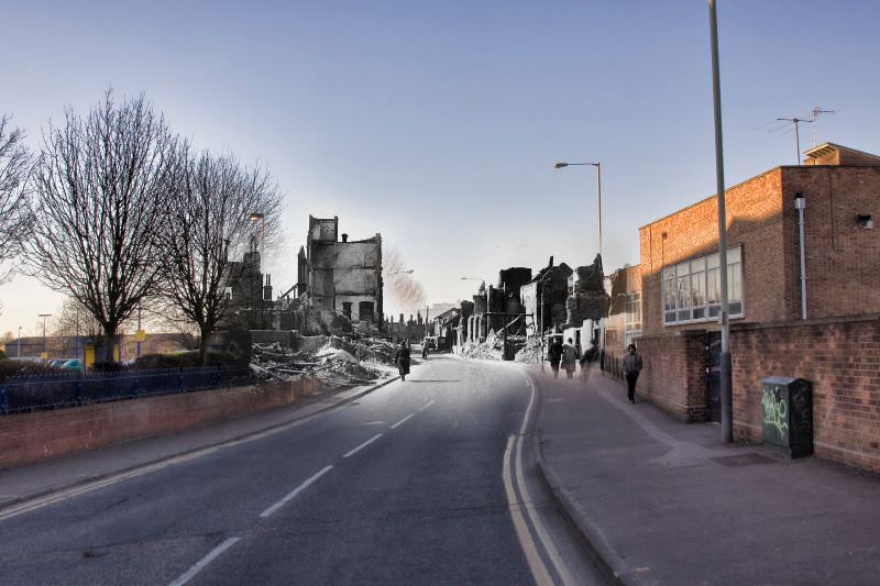 Westwick Street & Barn Road, 1942 and 2011