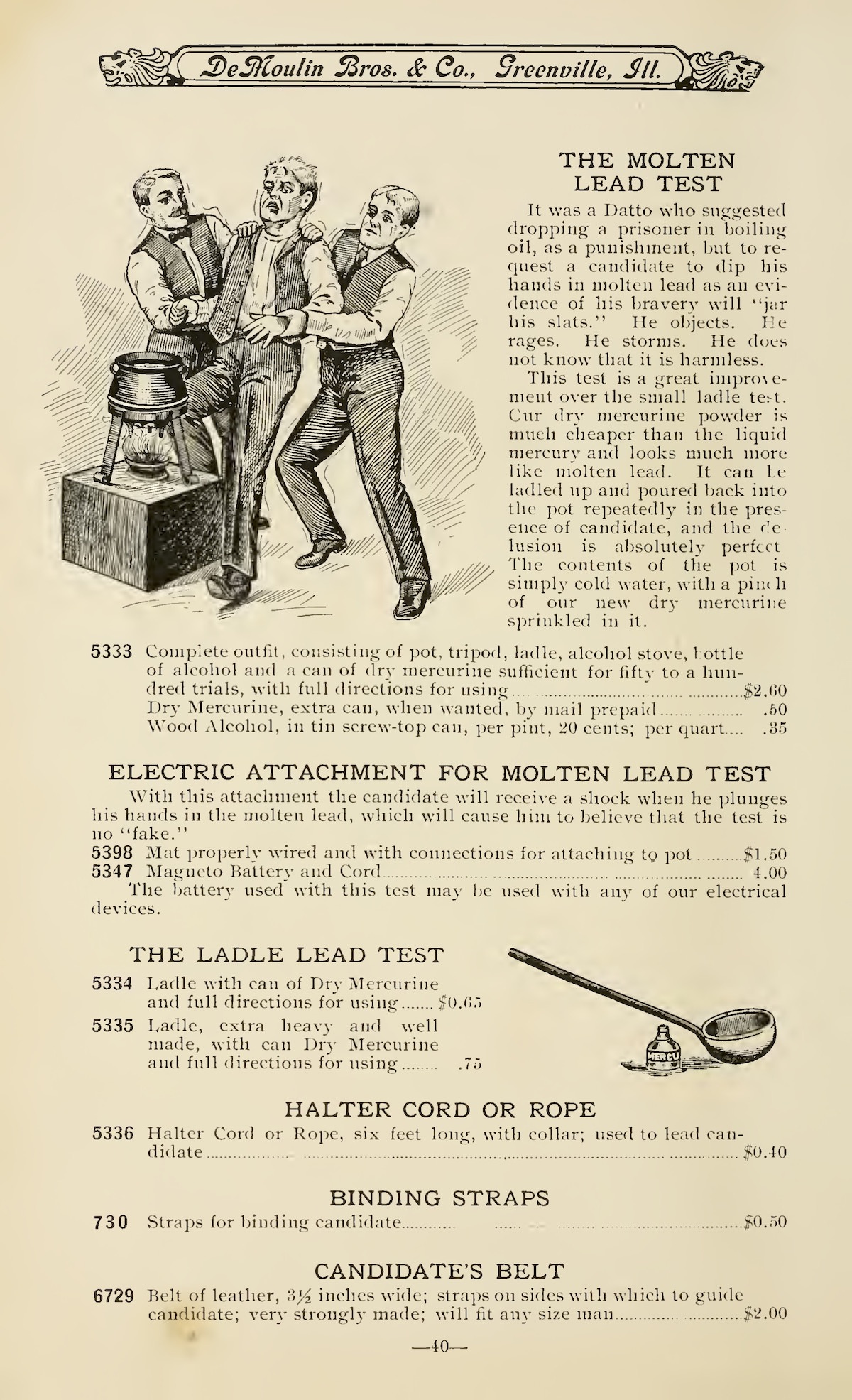 The Molten Lead Test