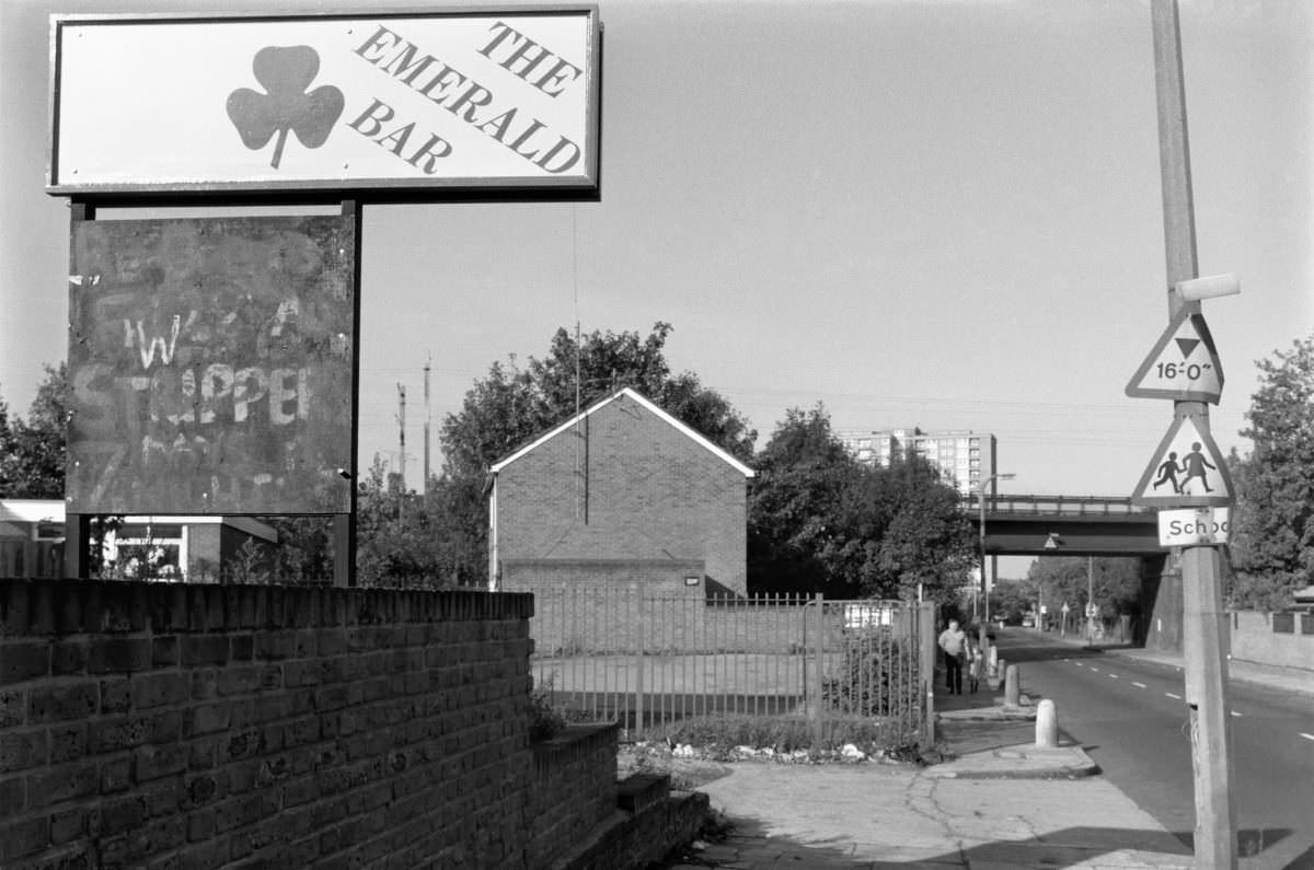 The Emerald Bar, St Ann’s Rd, 1989 South Tottenham, Haringey, 1989'
