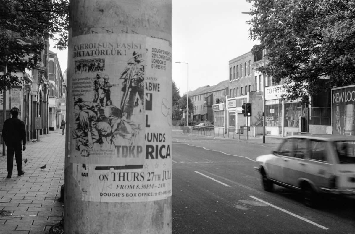 Posters, High Rd, South Tottenham, Haringey, 1989